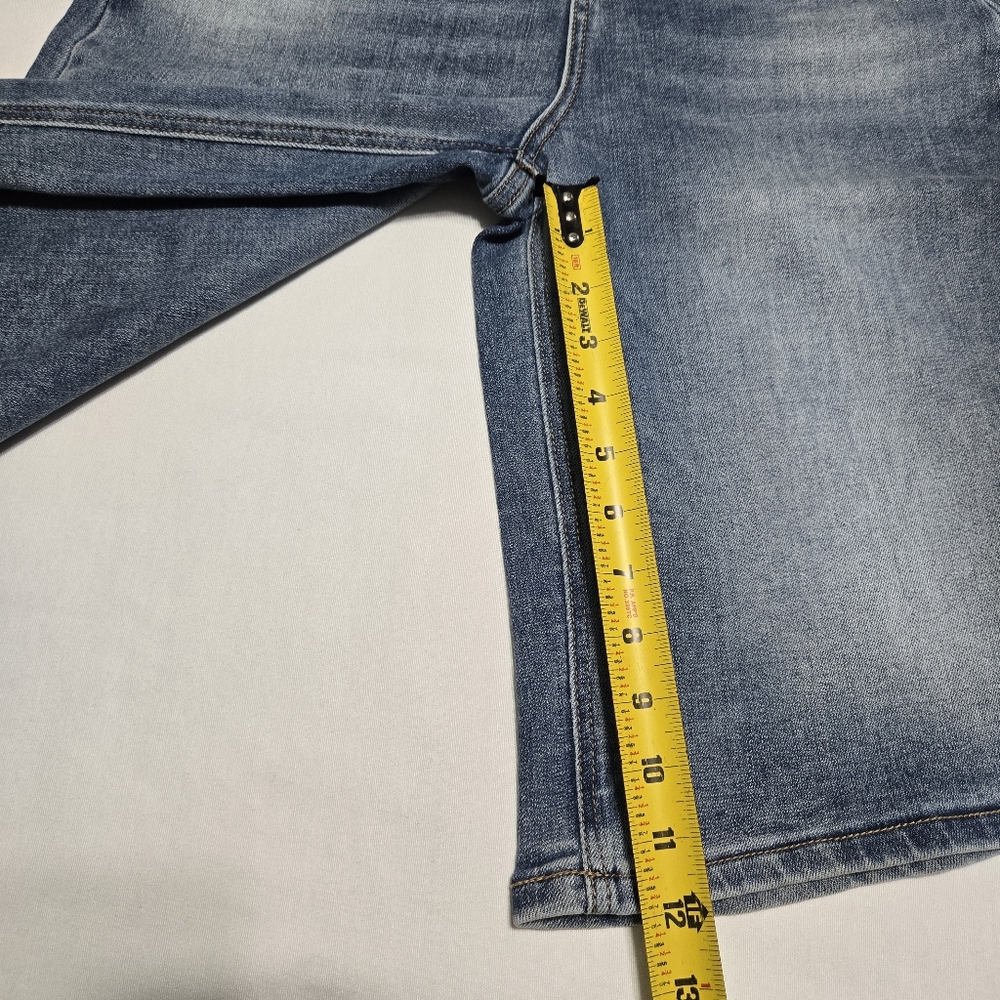 NWT mica denim Women's Super High Wide Medium Wash Bermuda sz S - Picture 5 of 12